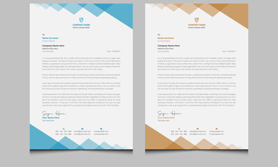 Wall Mural - Simple unique new abstract company modern professional clean creative corporate business letterhead design template.