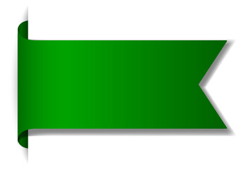 Wall Mural - Green banner design on white background