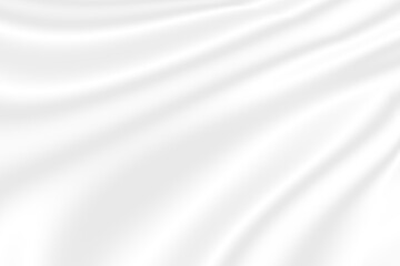 Abstract smooth elegant white fabric silk texture soft background, flowing satin waves.