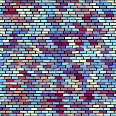 Poster - Seamless brick wall. Vector graphic illustration pattern.