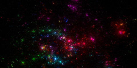 Wall Mural - banner star field background . starry outer space background texture . colorful starry night sky out