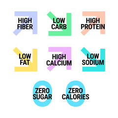 Poster - Nutritional information vector icons set for product label or advertising