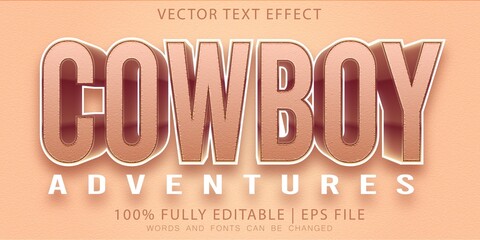 Wall Mural - Cowboy adventure text effect