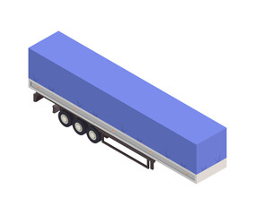 Canvas Print - Isometric Cargo Semitrailer