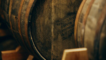 Wine Barrels In Cellar