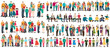 © zolotons - set of people without face flat design, isolated, vector