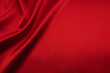 Leinwandbild Motiv red satin or silk fabric as background