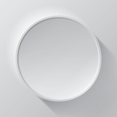 Poster - Flat gray circle on a light background, vector object
