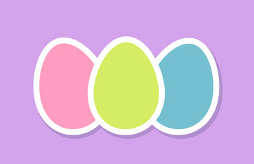 Wall Mural - Easter eggs colorful background banner.
