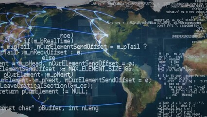 Poster - Animation of data processing over world map