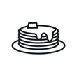 Pancakes icon. Vector isolated bakery line icons