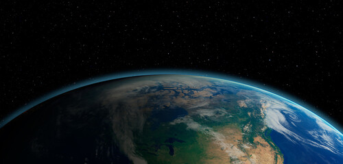 Poster - Planet Earth with a spectacular sunset 