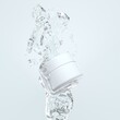 © lee - An image of a cosmetic container and a stream of water