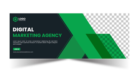 creative and modern facebook cover photo and web banner design for digital marketing agency