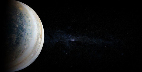 Wall Mural - jupiter on space background. elements of this image furnished by nasa.