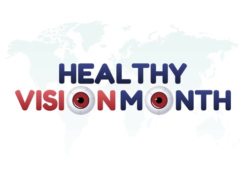 vector graphic of healthy vision month good for healthy vision month celebration. flat design. flyer design.flat illustration.