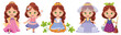 © platinka - Vector set of cartoon princesses