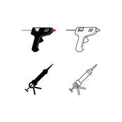 Poster - Glue gun icon