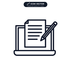 Wall Mural - blogging icon symbol template for graphic and web design collection logo vector illustration