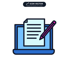 Wall Mural - blogging icon symbol template for graphic and web design collection logo vector illustration