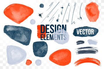 Poster - vector illustration hand drawn. abstract design with doodles and various shapes. modern art isolated