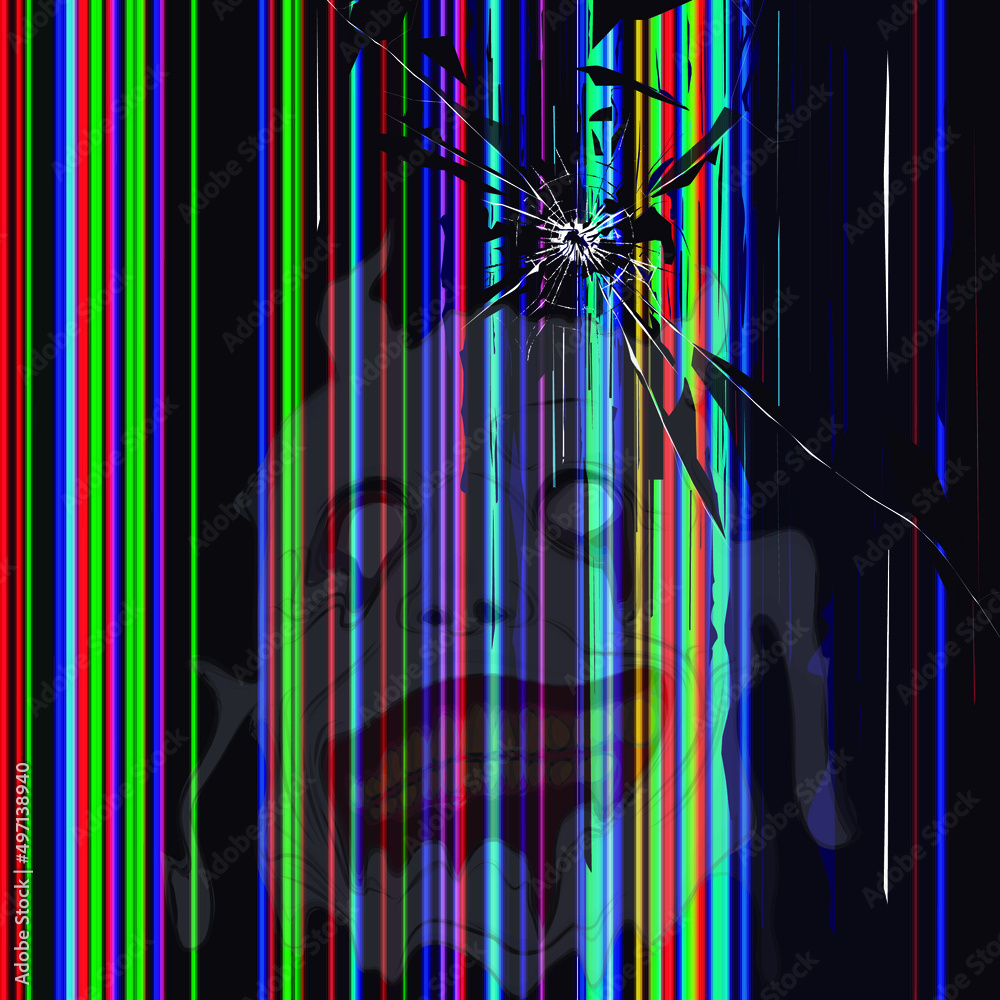 Cracked Screen Prank But With Hidden Ghost Stock Vector Adobe Stock cracked-screen-prank-but-with-hidden-ghost-stock-vector-adobe-stock