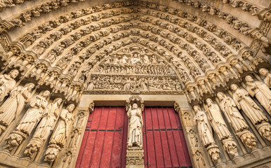 Canvas Print - Notre Dame tympanum