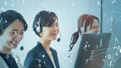 Leinwandbilder - テレマーケティング　デジタルトランスフォーメーション