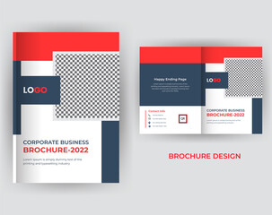 Sticker - Corporate business brochure book cover design template