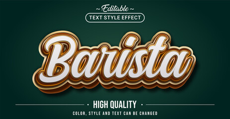 Poster - Editable text style effect - Barista text style theme.
