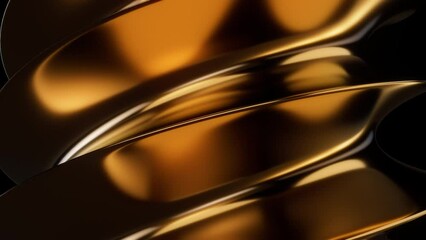 Abstract Bronze 3D Twisted Shape Background Loop