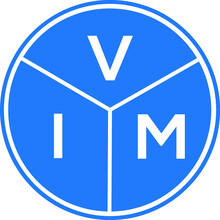 VIM Letter Logo Design On Black Background. VIM  Creative Initials Letter Logo Concept. VIM Letter Design.