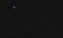 The Constellation Of Lyra With Vega (Alpha Lyrae) , The Brightest Star. Night Sky Stars Chart And Background