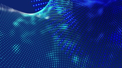 Wall Mural - 4K motion dark blue background having geometric patterns and swirls.