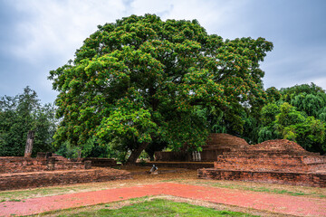 Ancient buddha figures in (SRI SUKHOT) temple is an ancient buddhist temple in Chan Palace is a Buddhist temple It is a major tourist attraction in Phitsanulok,Thailand.