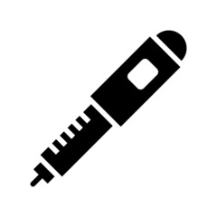 Insulin pen vector icon symbol design