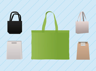 Poster - icons set shopping bags