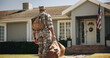 © Jacob Lund - Patriotic soldier coming back home from the military