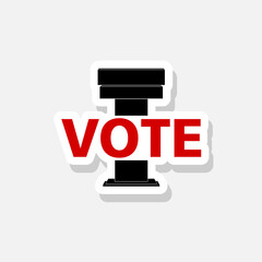 Wall Mural - Vote Graphic sticker icon isolated on white bacground