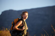 © Nina Lawrenson/peopleimages.com - A walk in nature walks the soul back home. Shot of a beautiful young woman wearing a backpack while out hiking.
