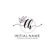 © Rensi - LH Luxury initial handwriting logo with flower template, logo for beauty, fashion, wedding, photography