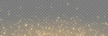 Fairy Dust Sparks And Golden Stars Shine With Special Light. Sparkling Magical Dust Particles. Dust Sparks Glitter. Abstract Stylish Light Effect. Dusty Shine Light. Vector Sparkles On Png Background.