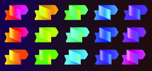 Fototapete - abstract bullet points in different color gradient. abstract geometric design elements, 3d rendering