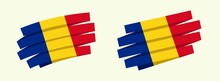 Romania Flag Themed Thick Neat Brush