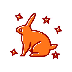 Sticker - Rabbit Vector Icon