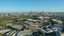 Aerial Hyperlapse, Dronelapse Video Of Sydney CBD At Early Morning