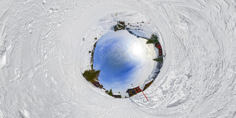 Wall Mural - little planet snow alps swizerland 8