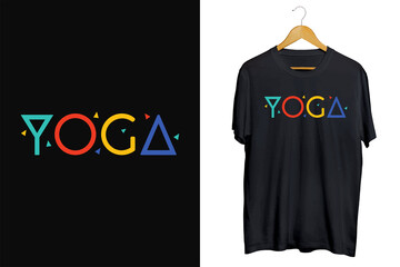 Modern Colorful yoga t-Shirt design, yoga day shirt, typography t-shirt design