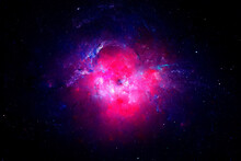 Pink Nebula In Space