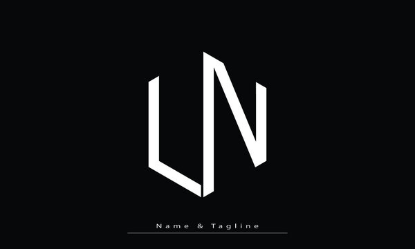 Alphabet letters Initials Monogram logo LN , NL